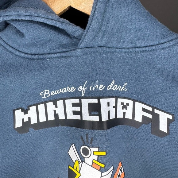 Kids Minecraft Hoodie – Size 5–6 – Blue TNT Sweatshirt - Picture 5 of 8